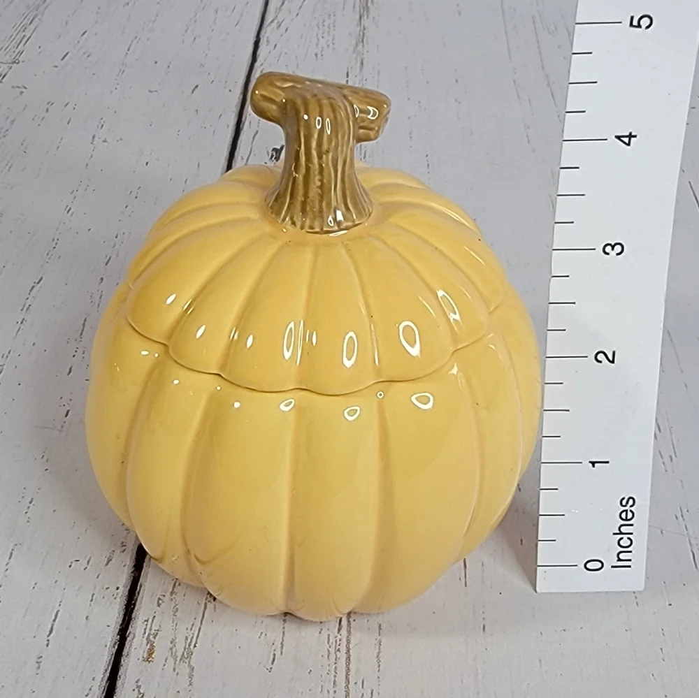 Hallmark Vintage Fall Halloween Harvest Ceramic Pumpkin Suger Dish Stash Spot - Picture 11 of 12